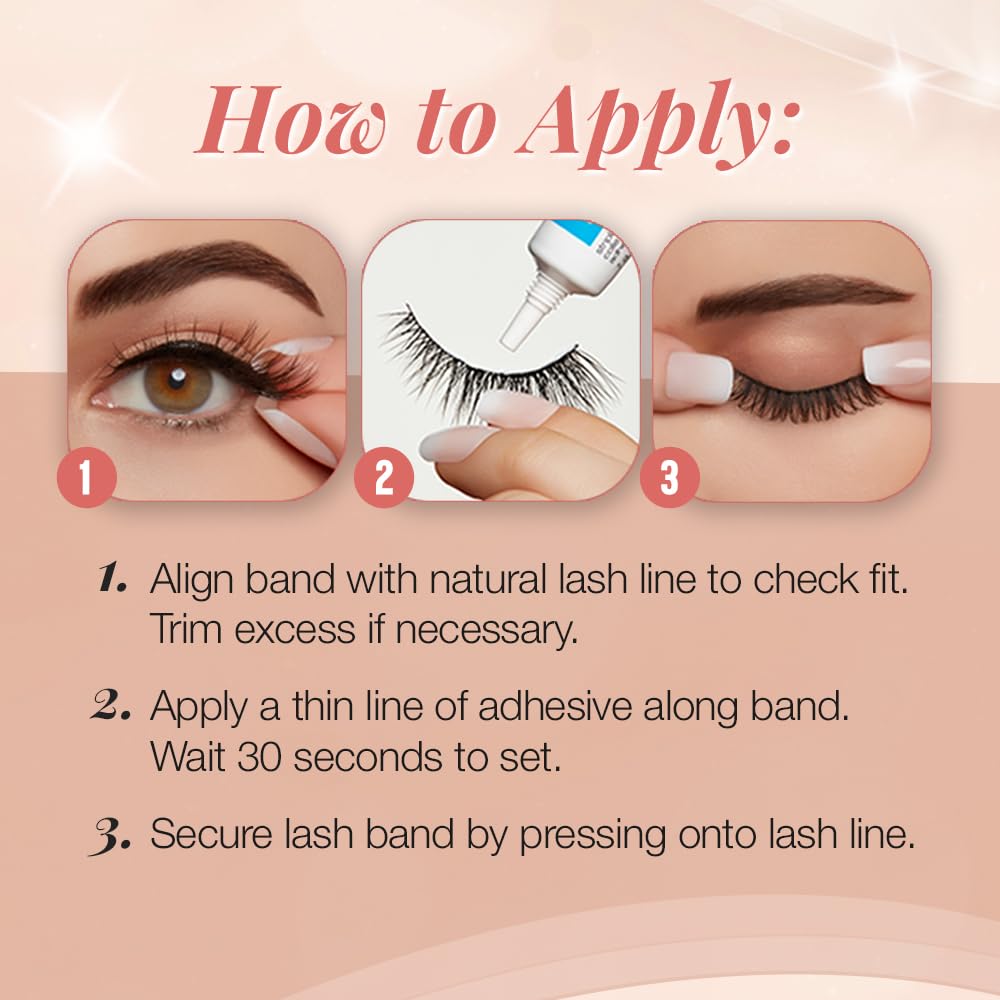 Light Pink Ardell Naked Lashes 420 – Lightweight Natural Strip Lashes with Invisiband, Reusable False Eyelashes, Multipack, 4 Pair, 1 Pack