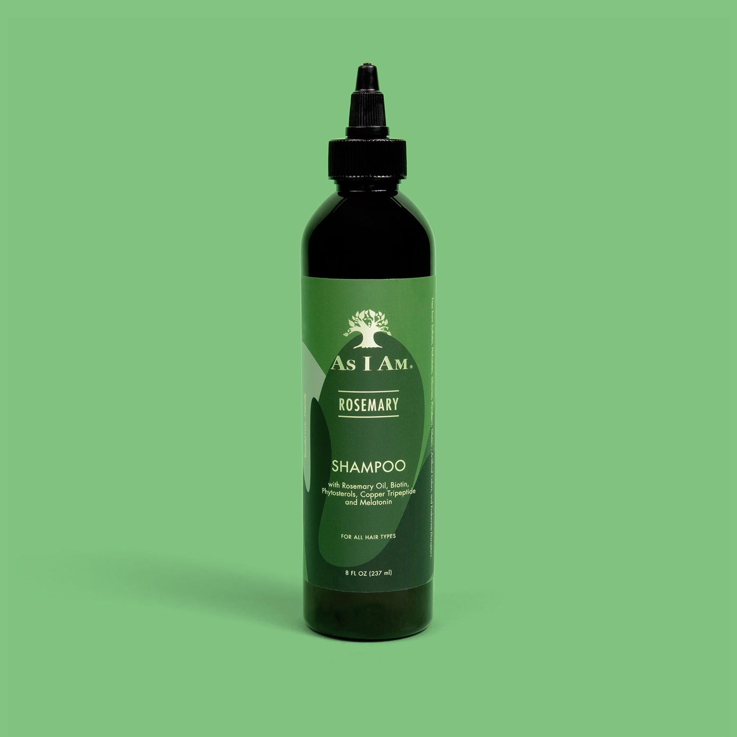 Black As I Am Rosemary Shampoo 8 oz - Scalp Treatment for Hair Density - with Biotin & Saw Palmetto