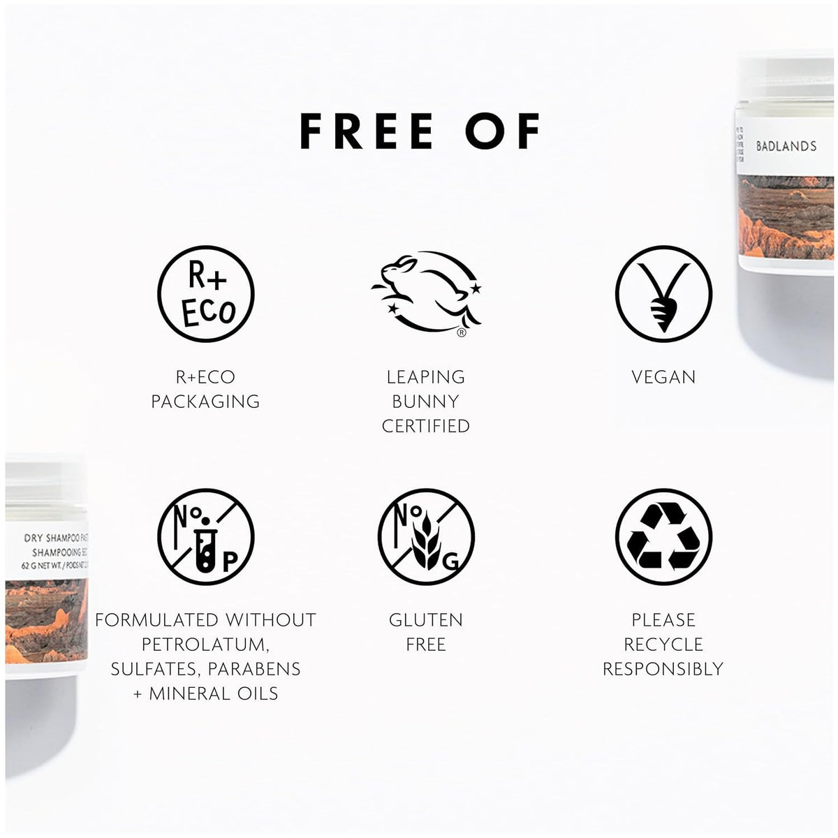 White Smoke R+Co BADLANDS Styling Paste, Relative Paradise Scent