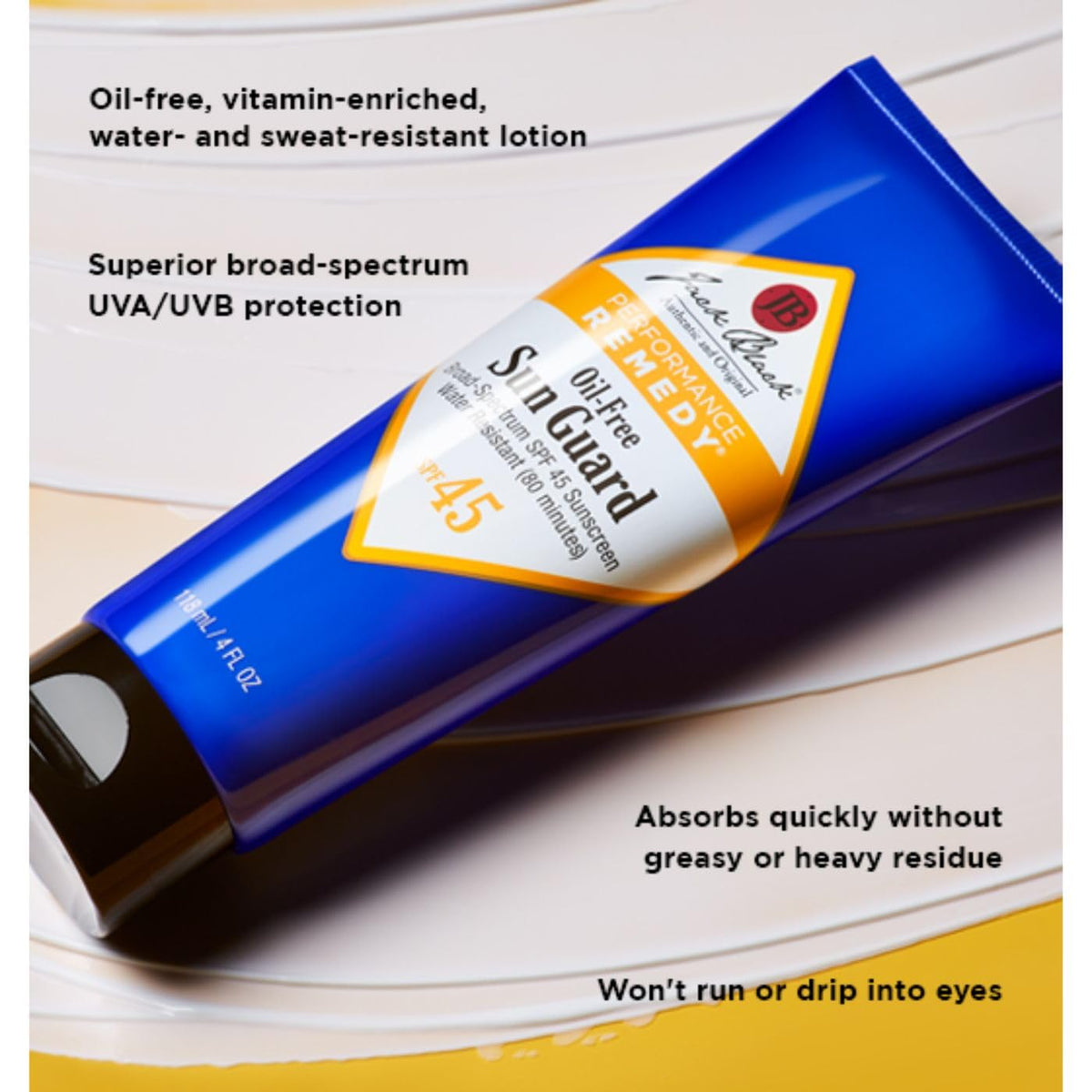 Light Gray Jack Black Oil-Free Sun Guard SPF 45 Sunscreen Lotion