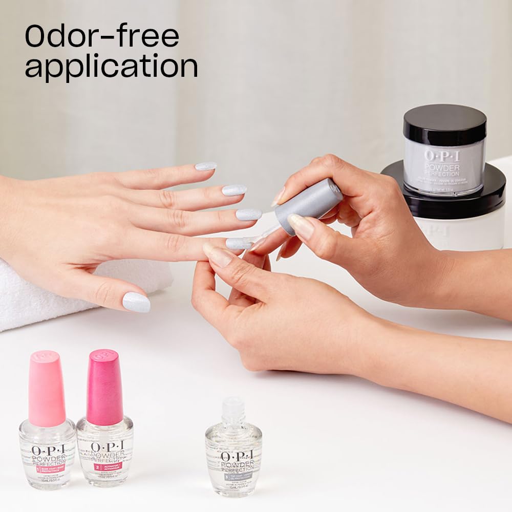 Light Gray OPI Powder Perfection Skate to the Party | Opaque Purple Purple Crème Nail Dipping Powder | Summer Make the Rules Collection