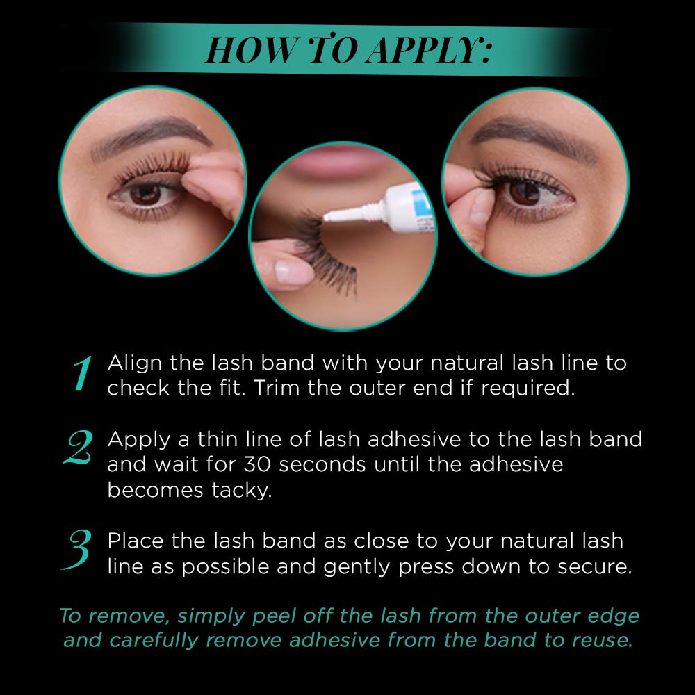 Black Ardell False Eyelashes, Babies - Lightweight, Natural Look Strip Lashes with Invisiband for Everyday Wear, 4 Pack