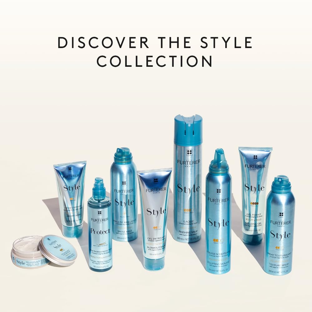 Seashell Rene Furterer Style Sculpting Mousse Provides Long-Lasting Natural Volume Using Vegetal Jojoba Extract, For All Hair Types, Silicone-Free, Vegan, 6.8 fl. oz.