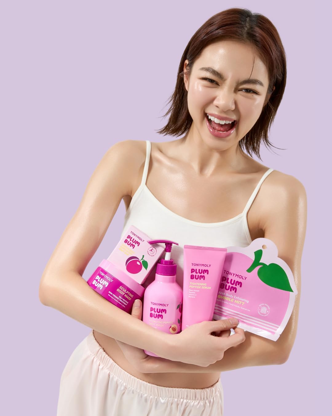Thistle TONYMOLY Plum Bum Peptide & Glycerin Korean Body Wash for Women, 13.5 fl oz