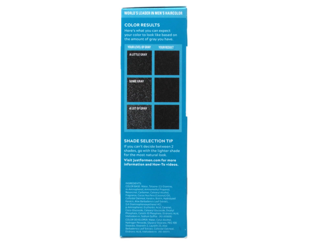 Light Sea Green Just for Men Brush-In Color Gel for Mustache, Beard & Sideburns, Jet Black, M-60, 1 kit, (Pack of 3)