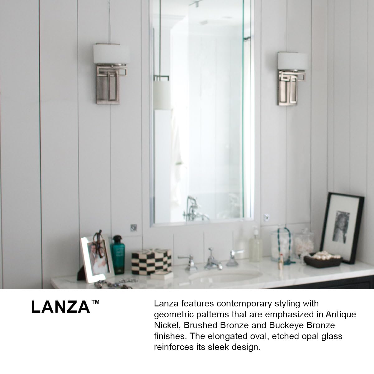 Gray Hinkley Lanza Contemporary Modern Four Light 240W G9 Bathroom Vanity Fixture, Brushed Bronze