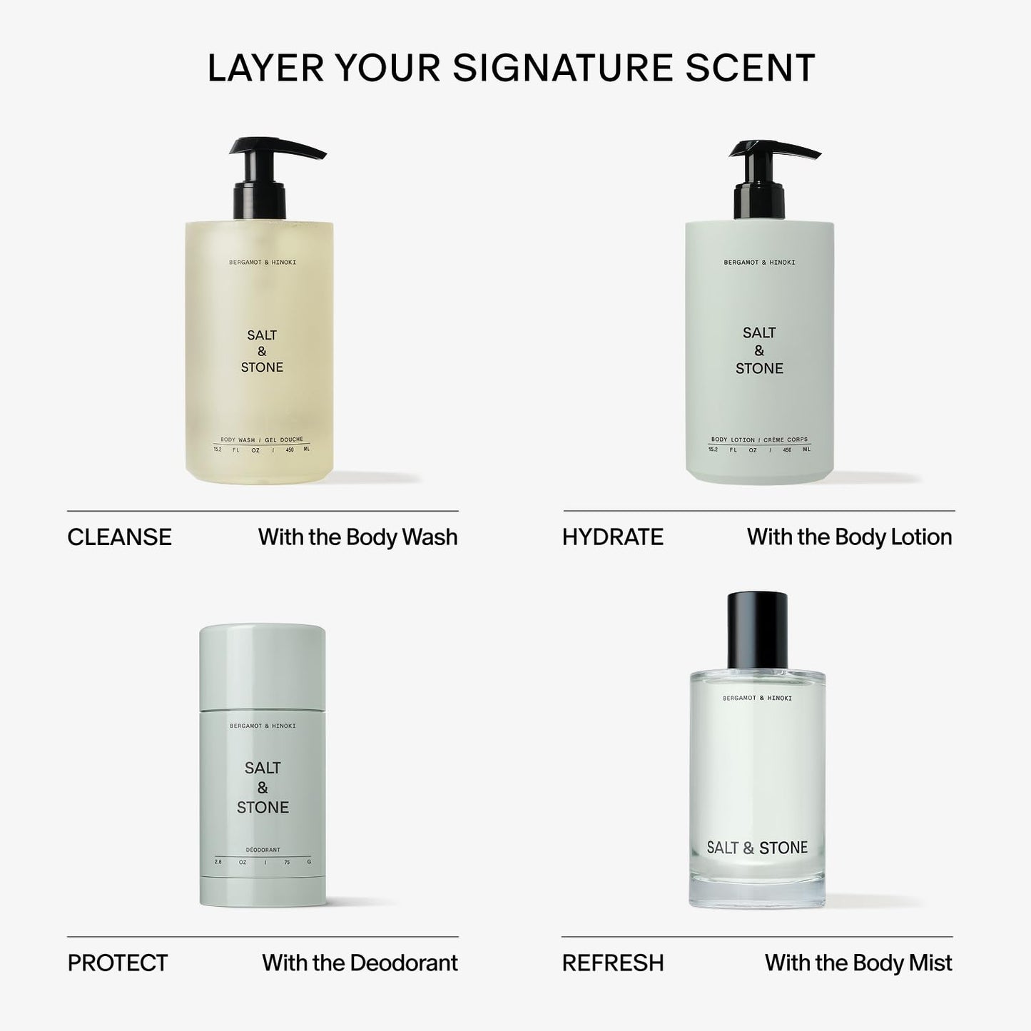 White Smoke Salt & Stone Body Lotion for Women & Men | Bergamot & Hinoki | Hydrates, Nourishes & Softens Skin | Restores Dry Skin | Fast-Absorbing | Cruelty-Free & Vegan | 15.2 fl oz