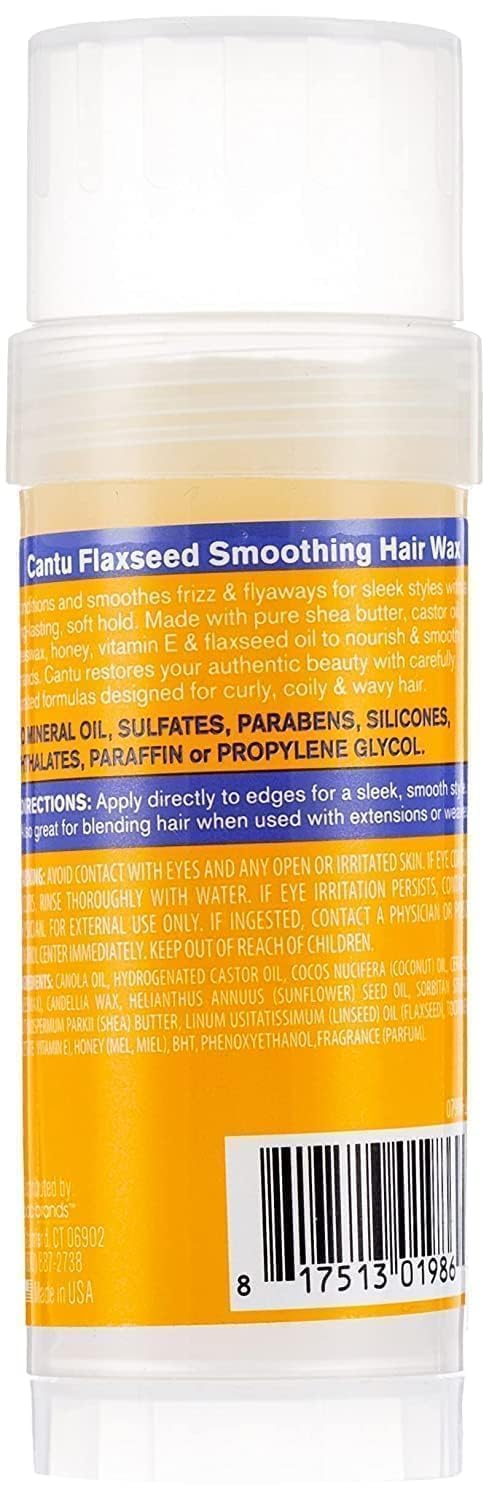 White Smoke Cantu Flaxseed Smoothing Hair Wax with Shea Butter, Beeswax, Honey & Coconut Oil 2 oz