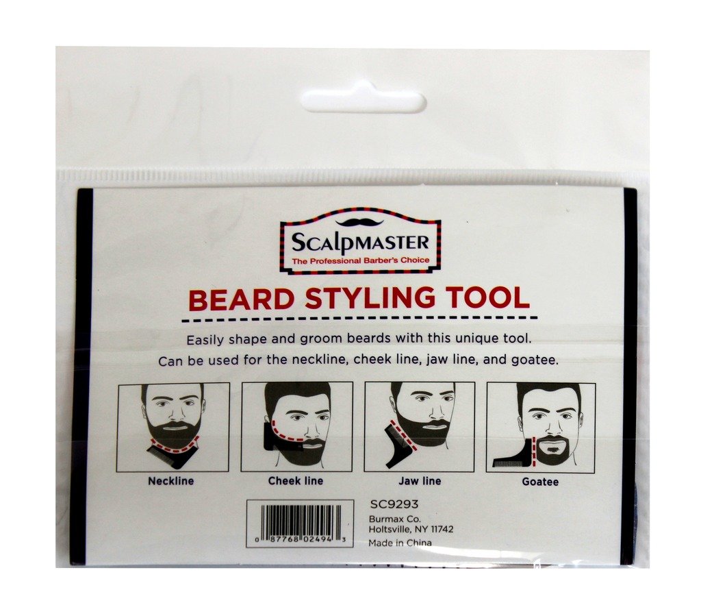 Light Gray Burmax Scalpmaster Beard Styling Tool