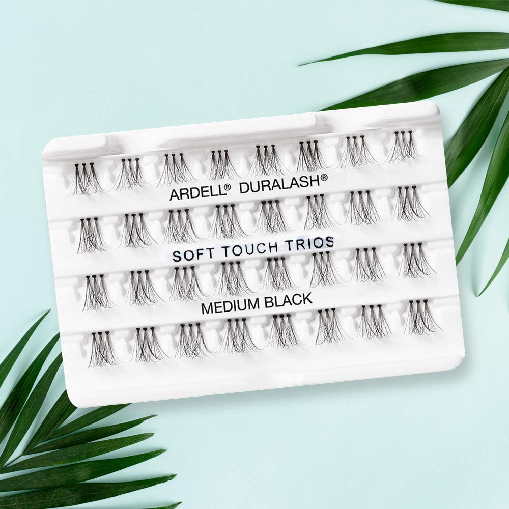 Lavender Ardell False Eyelashes Soft Touch Trios Individuals Medium Black 4 Pack