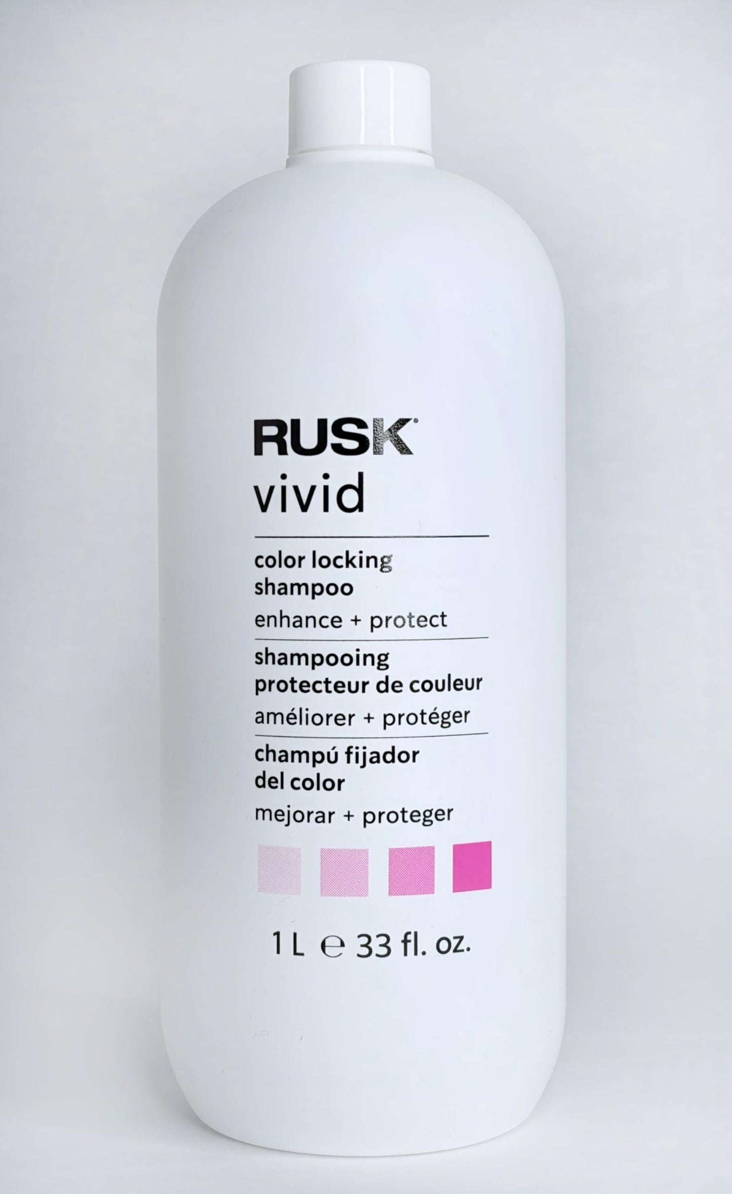Light Gray RUSK Vivid Color Locking Shampoo 33 oz.