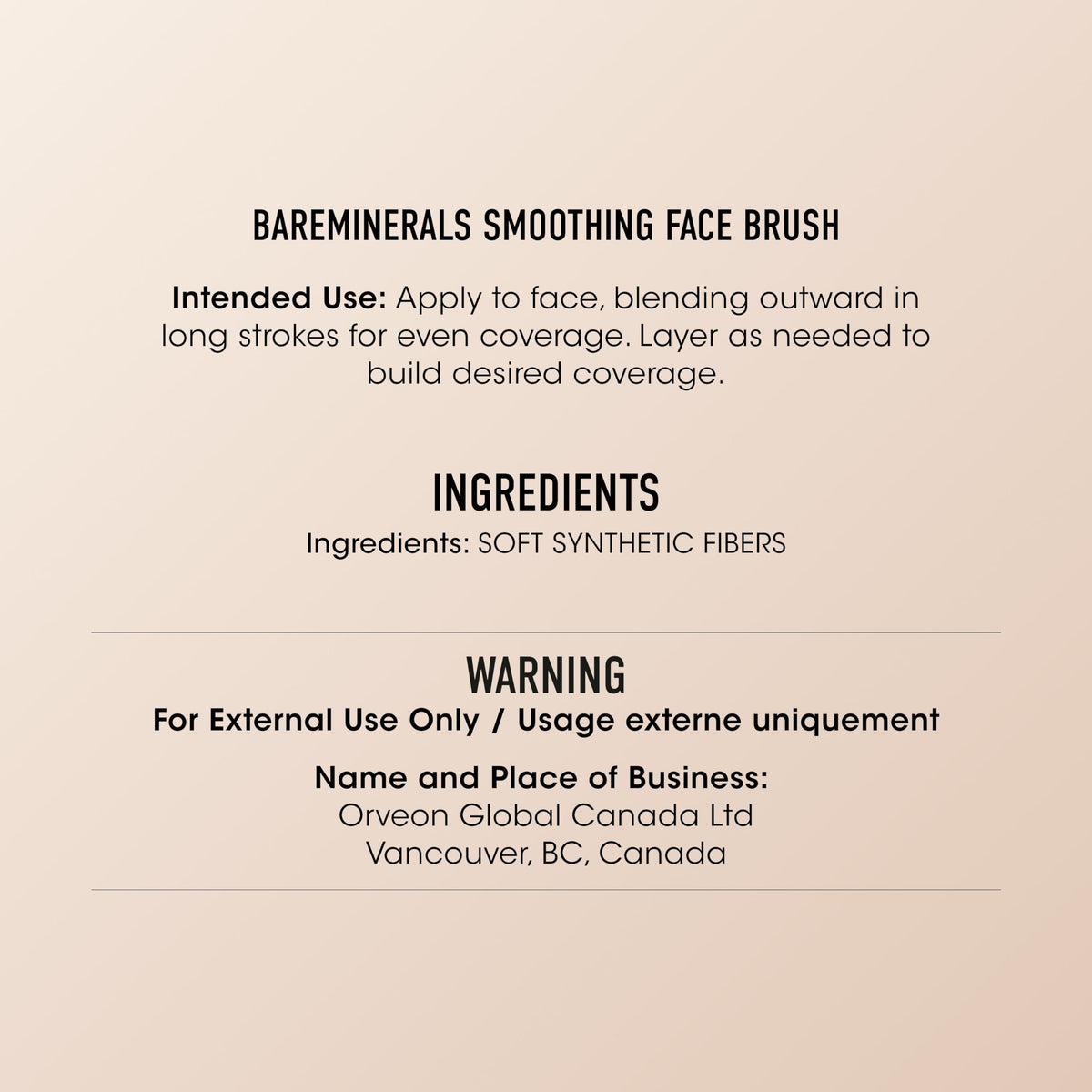 Light Gray bareMinerals Smoothing Face Brush, 1 count