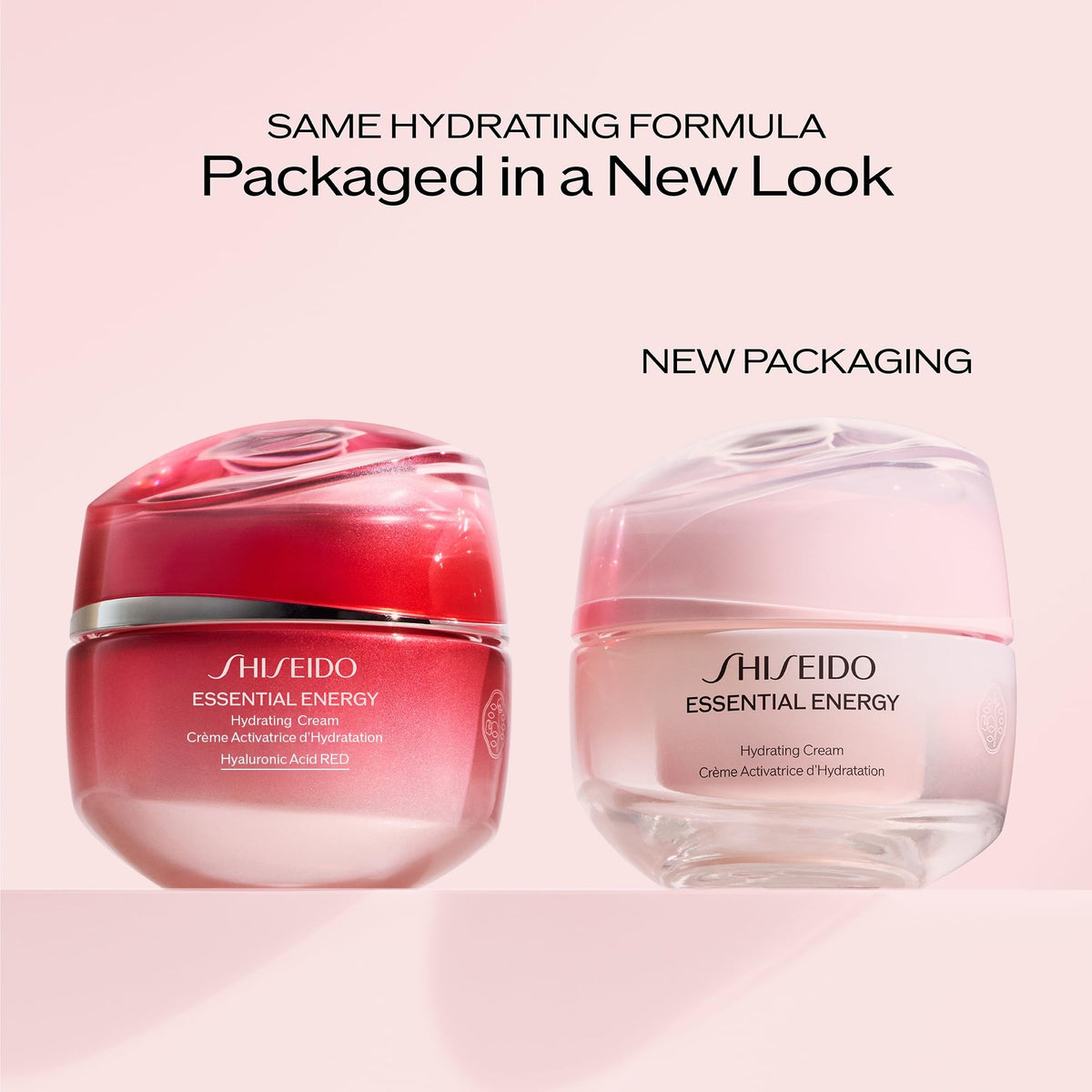 Misty Rose Shiseido Essential Energy Hydrating Cream - 50 mL - Visibly Reduces the Look of Pores & Fine Lines - With Hyaluronic Acid - 24-Hour Hydration - Vegan - All Skin Types