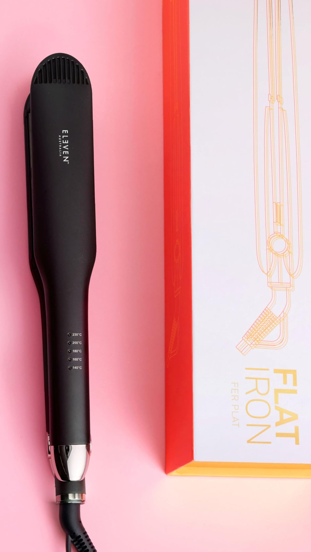 Lavender ELEVEN AUSTRALIA Flat Iron Hair Straightener, Adjustable Heat Settings