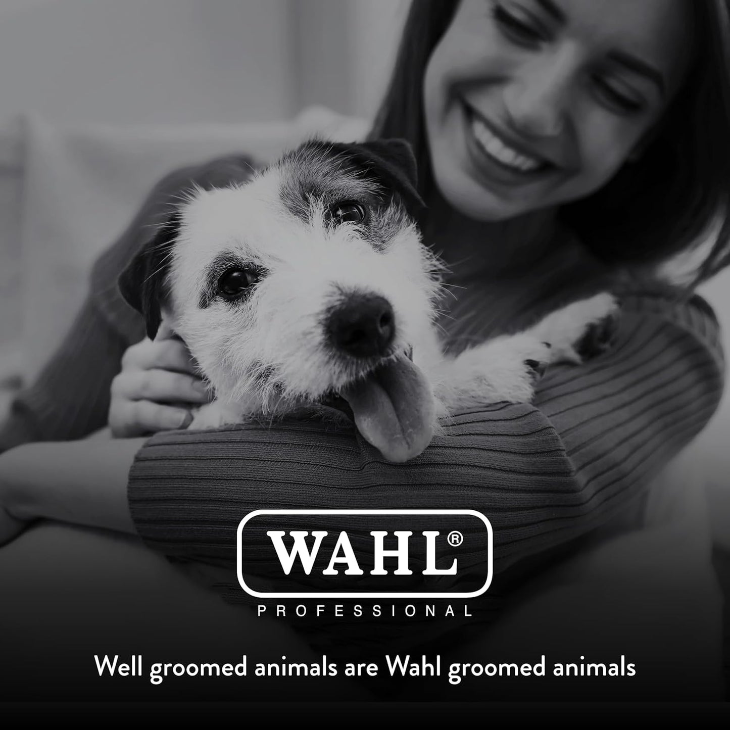 Black Wahl Professional Animal KMC+ 2-Speed Cordless Clipper (3025661) - Detachable Blade Pet & Dog Clipper Kit - Patented Ergonomic Housing Design - Sage