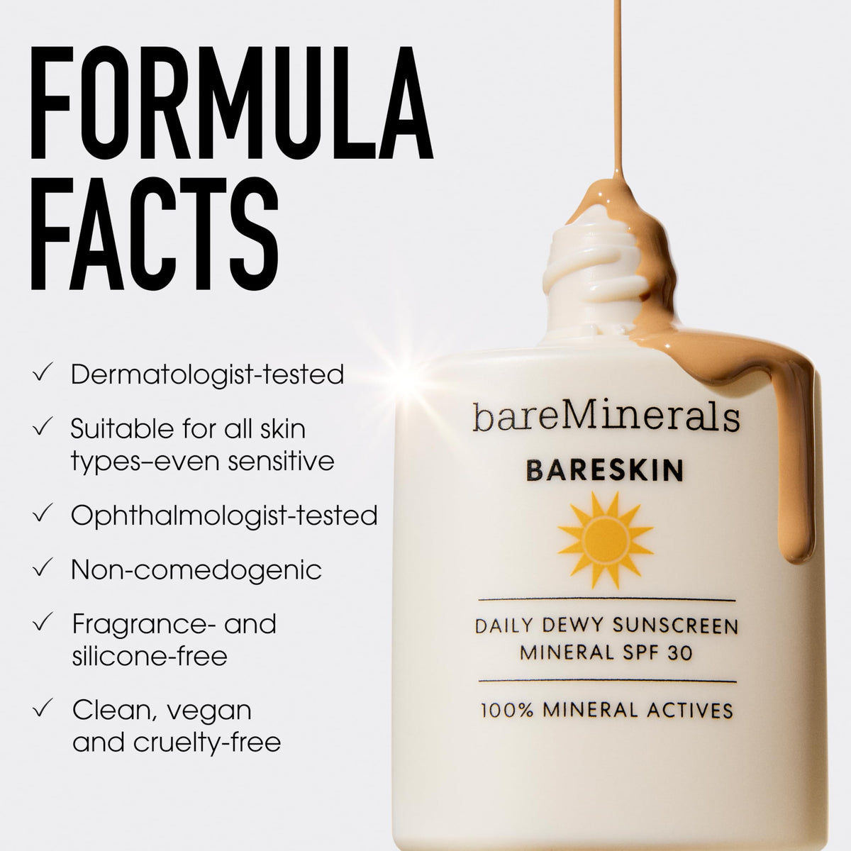 Lavender bareMinerals BareSkin Daily Dewy Mineral Sunscreen, 1 oz