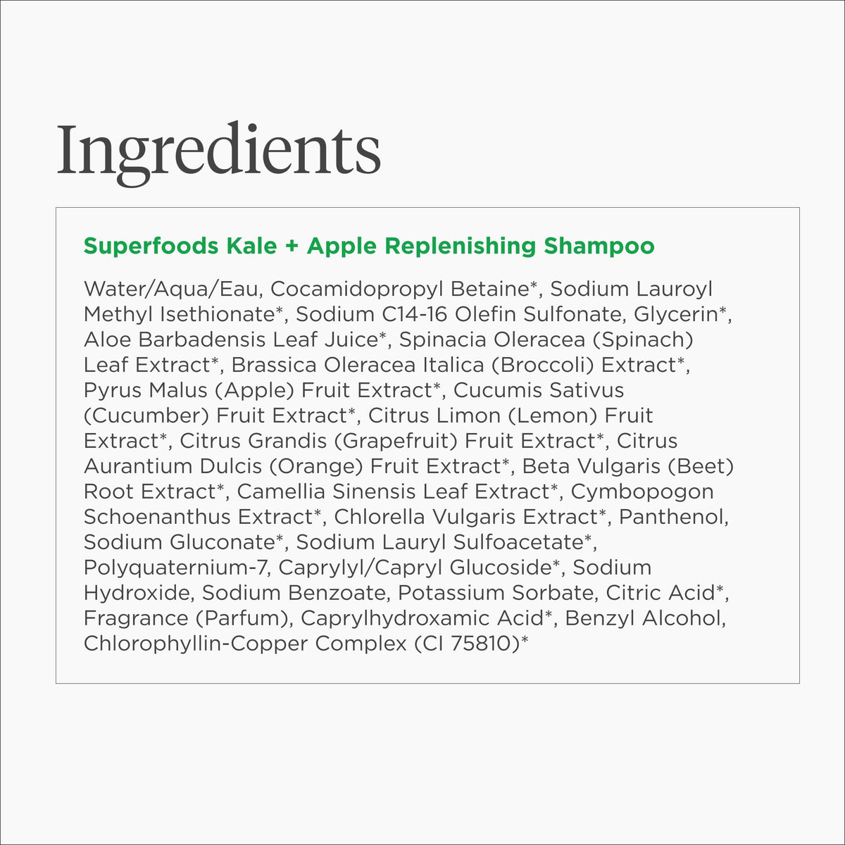 White Smoke Briogeo Superfoods Matcha + Apple Replenishing Shampoo for All Hair Types
