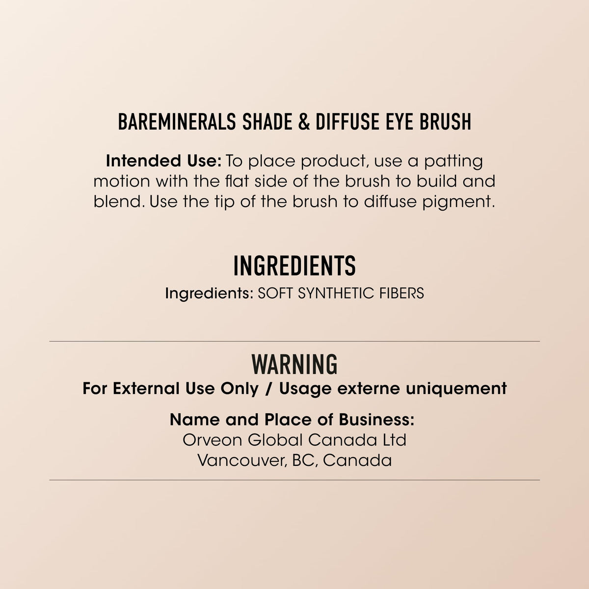 Light Gray bareMinerals Shade + Diffuse Eye Brush, 1 count