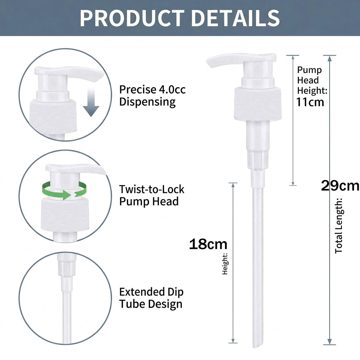 White Smoke 2 Packs Liter Pump Compatible with Redken Shampoo and Conditioner 1 L/33.8 Fl Oz Bottles, Dispensing Liter Pump for Redken 33.8 oz Bottles Replacement Pumps