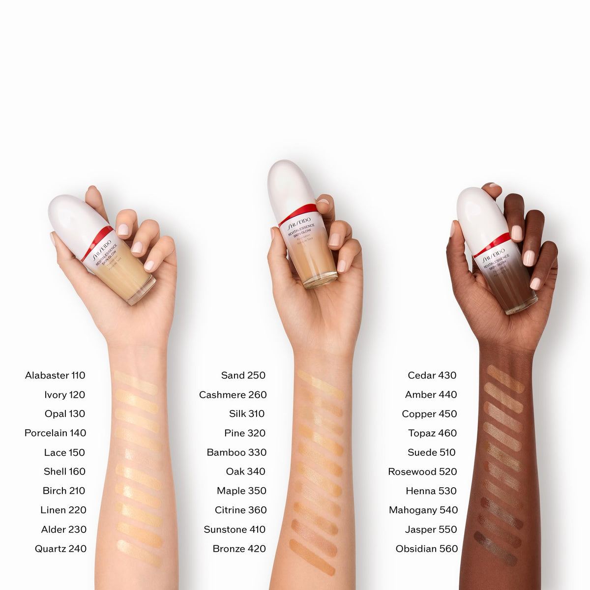 White Smoke Shiseido RevitalEssence Skin Glow Foundation SPF 30 - Buildable, Medium Coverage - 24-HR Hydration & 12-HR Wear - Transfer, Crease & Fade Resistant - Non-Comedogenic - All Skin Types