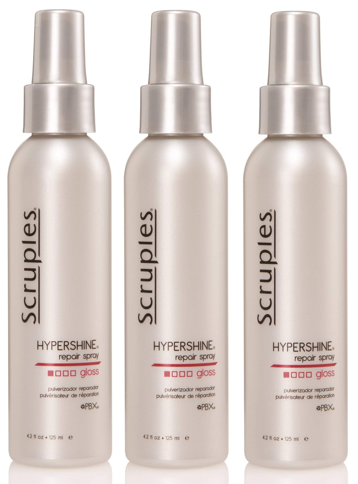 White Smoke Scruples Hypershine Repair Spray Gloss 125 ml / 4.2 oz Pack of 3