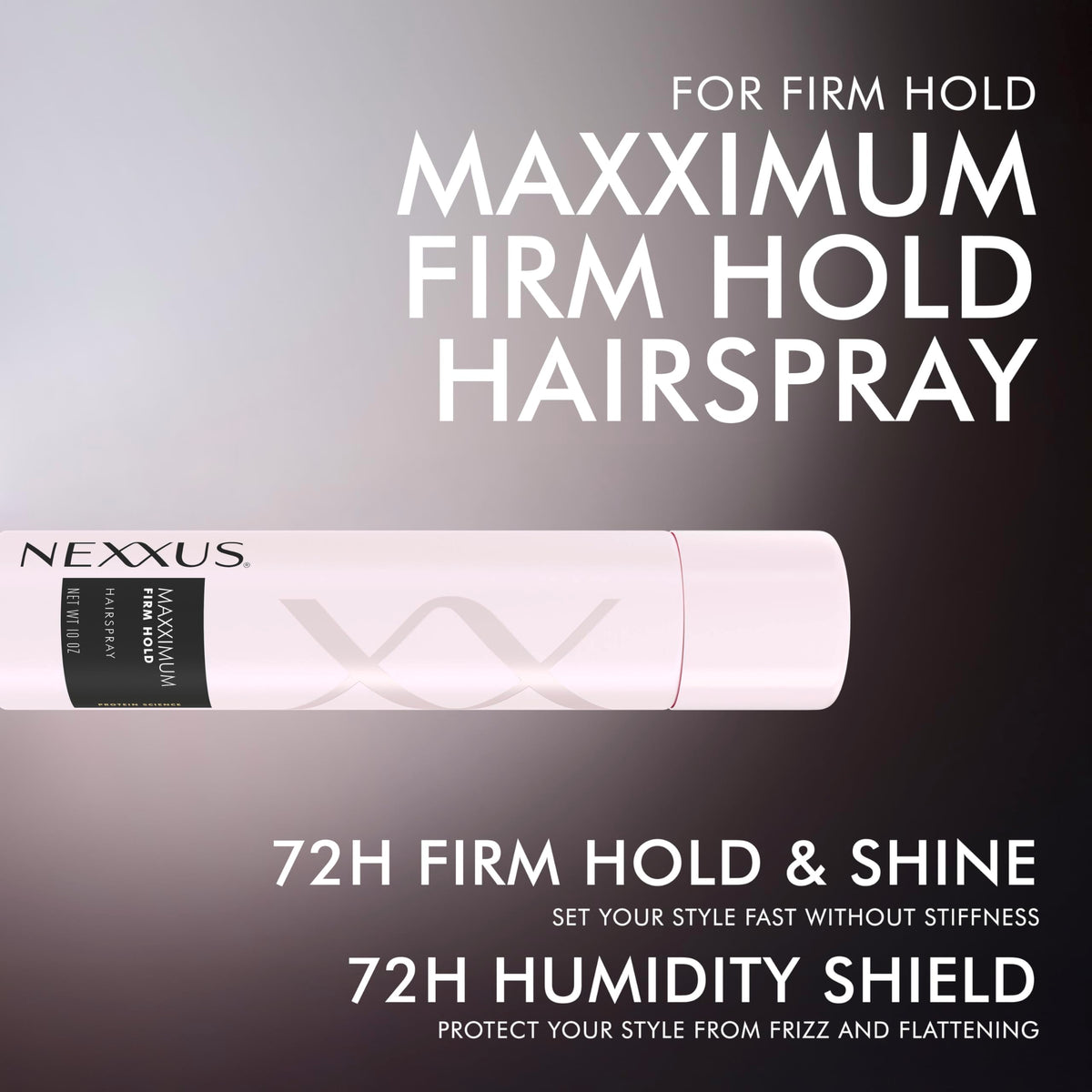Black Nexxus Styling Hairspray Maxximum Finish Firm Hold, 10 oz