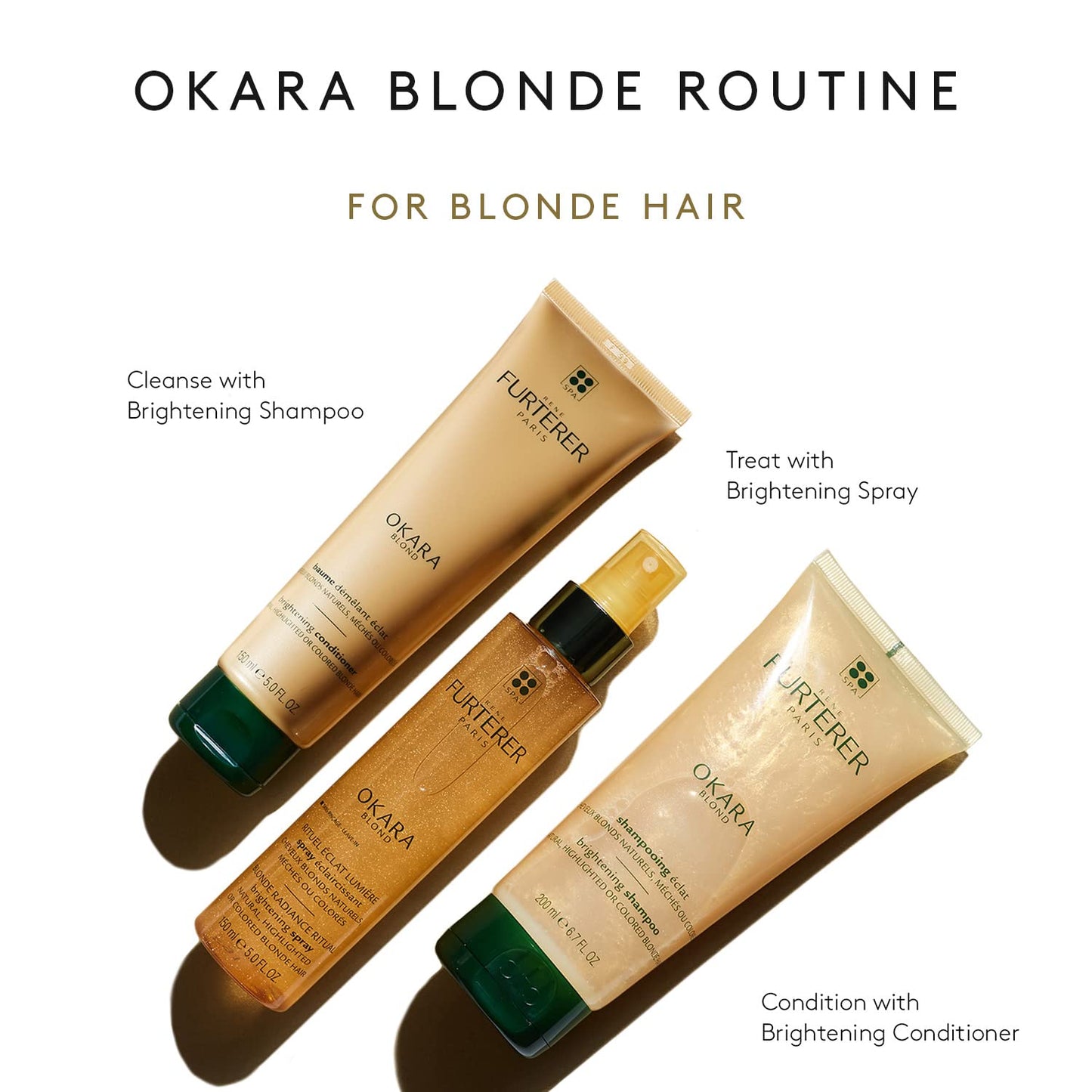 White Smoke René Furterer OKARA BLONDE Brightening Conditioner - For Natural, Highlighted & Bleached Blonde Hair - Travel-Size - 1 fl. oz.