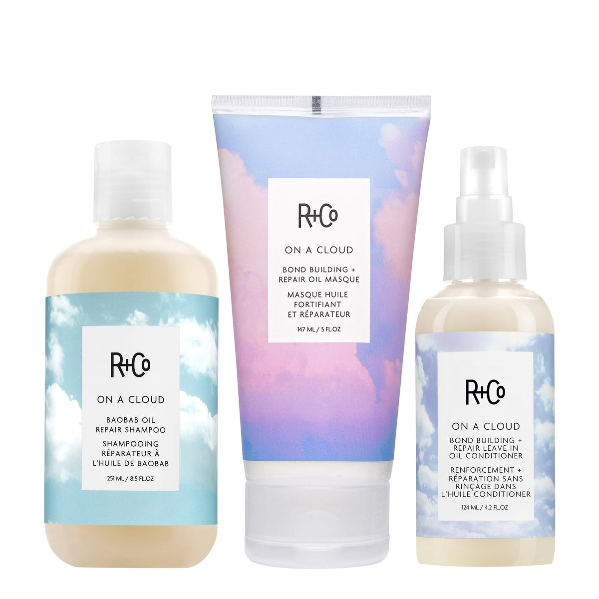 White Smoke R+Co ON A CLOUD Baobab Repair Shampoo, 8.5 OZ