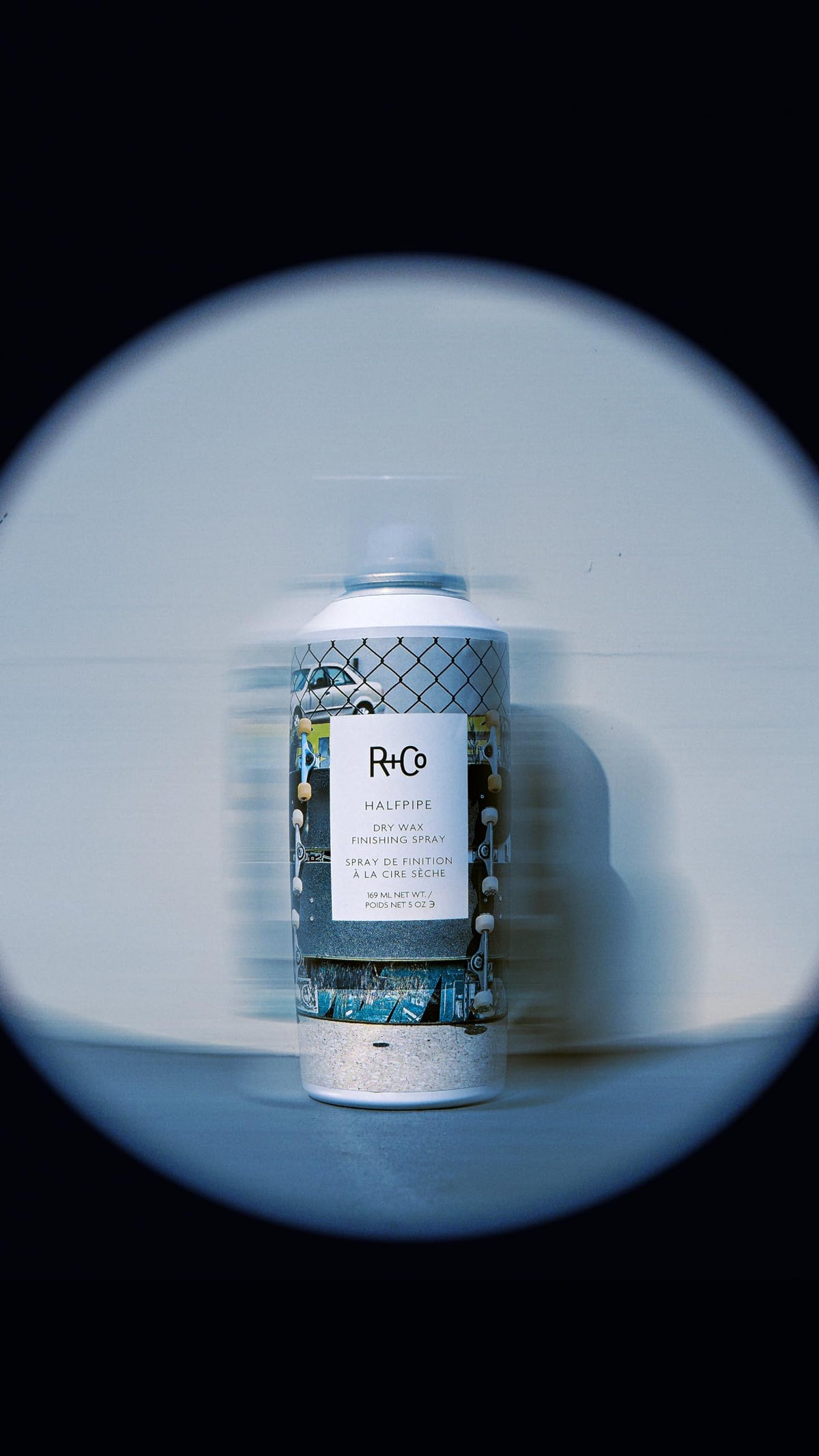 Gray R+Co HALFPIPE Dry Wax Finishing Spray, 5 Oz