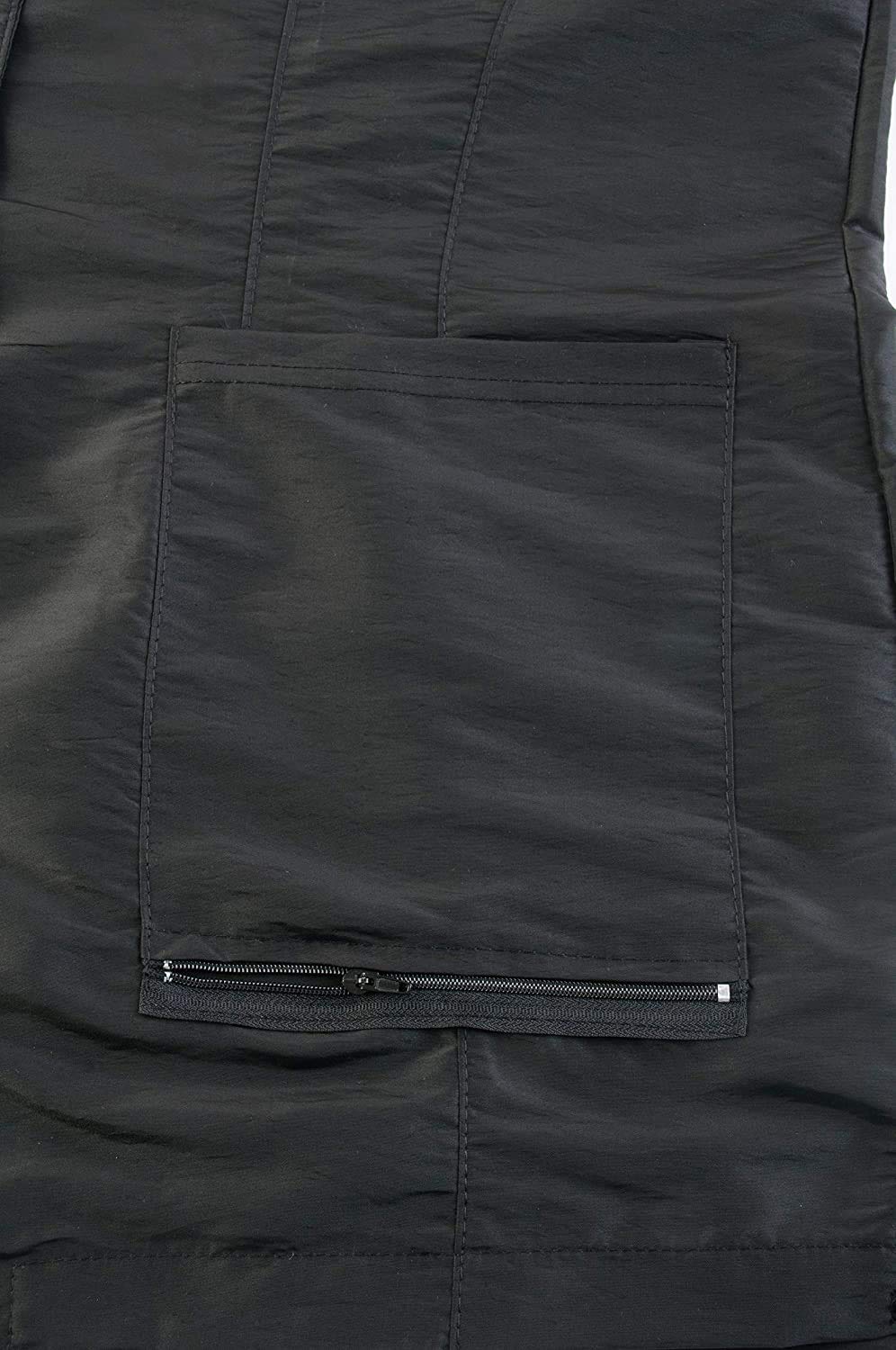 Dark Slate Gray Betty Dain Kool Breeze Mesh Back Salon Stylist Vest, Unique Stretch Mesh Back for Breathability, Pockets with Zippered Bottoms, Button Closure, Lightweight, Water Resistant Polyester Fabric, S Black