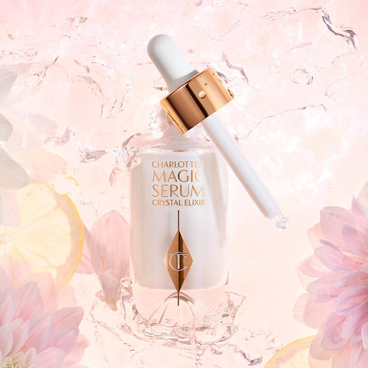 Misty Rose Charlotte Tilbury Magic Serum Crystal Elixir - Firming Peptide Face Serum