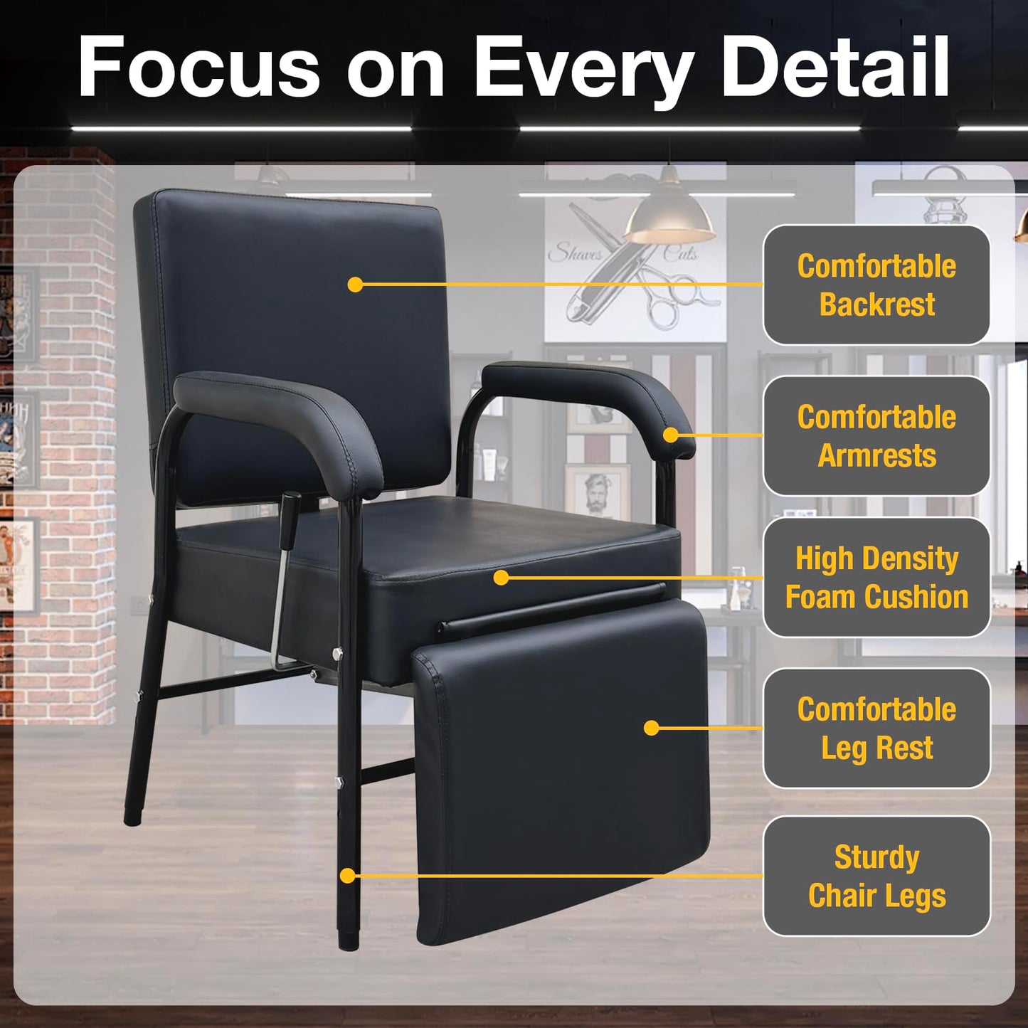 Dark Gray Reclining Shampoo Chairs Adjustable Height Shampoo Chairs for Salon Barber Chair Hair Stylist Chair Recline Salon Chair Spa Beauty Equipment for Hair Stylists, Tattoo Artists, Cosmetologists