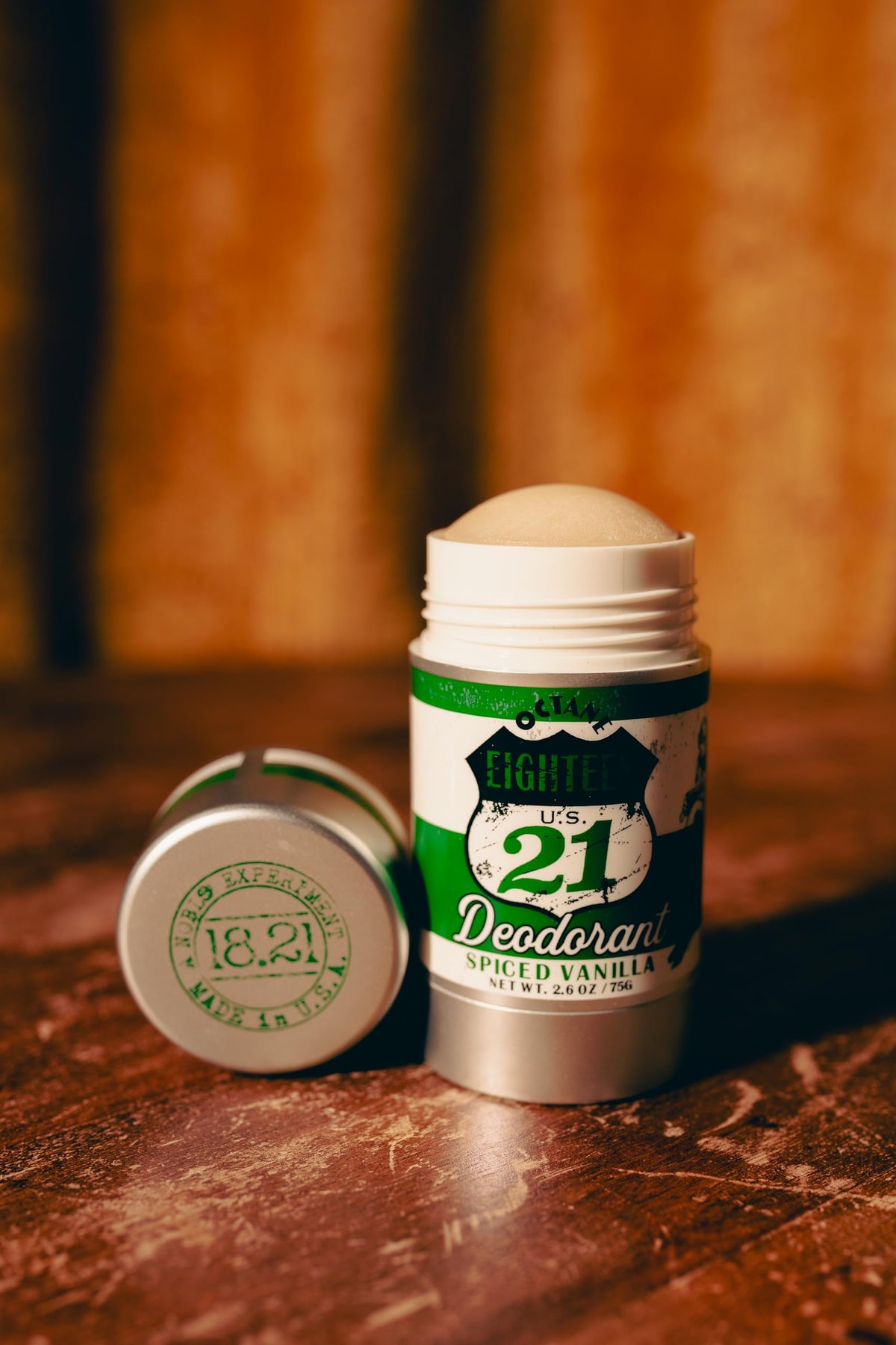 Saddle Brown 18.21 Man Made Deodorant Stick, Spiced Vanilla