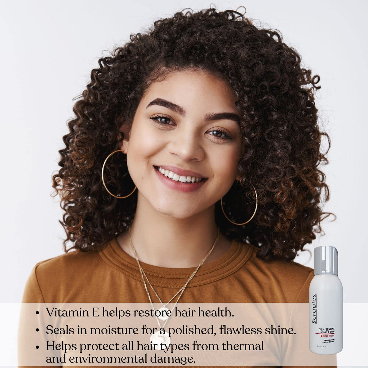 Lavender Scruples Smooth & Shine Silk Serum - Lightweight Gloss - Long Lasting Silky Finish to Frizzy, Dry & Dull Hair - Damage and Thermal Protectant - 3oz