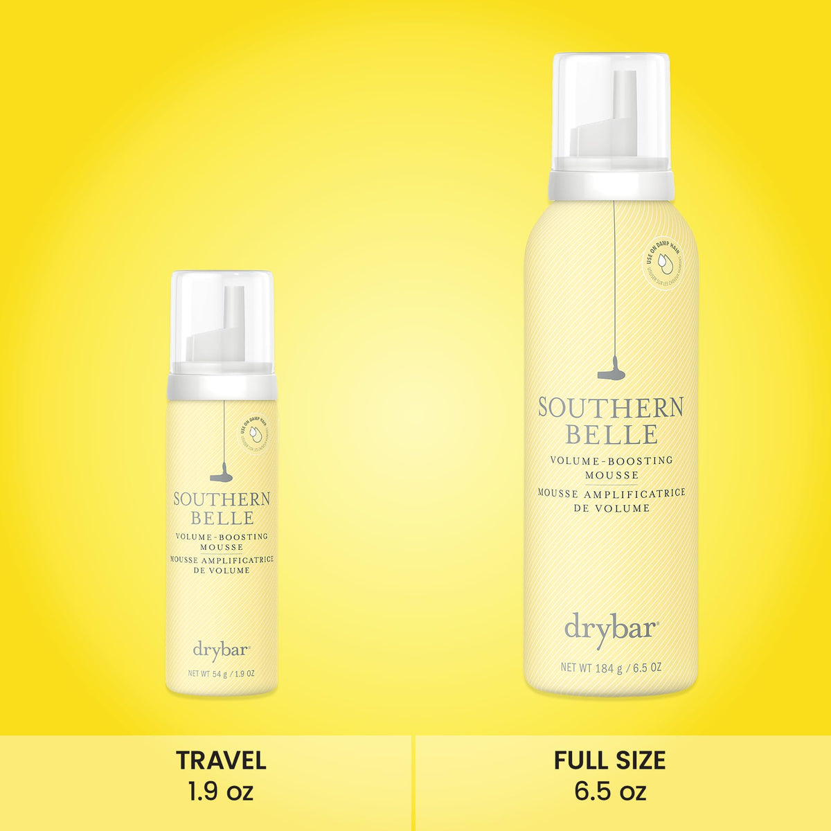 Light Goldenrod Drybar Southern Belle Volume-Boosting Mousse
