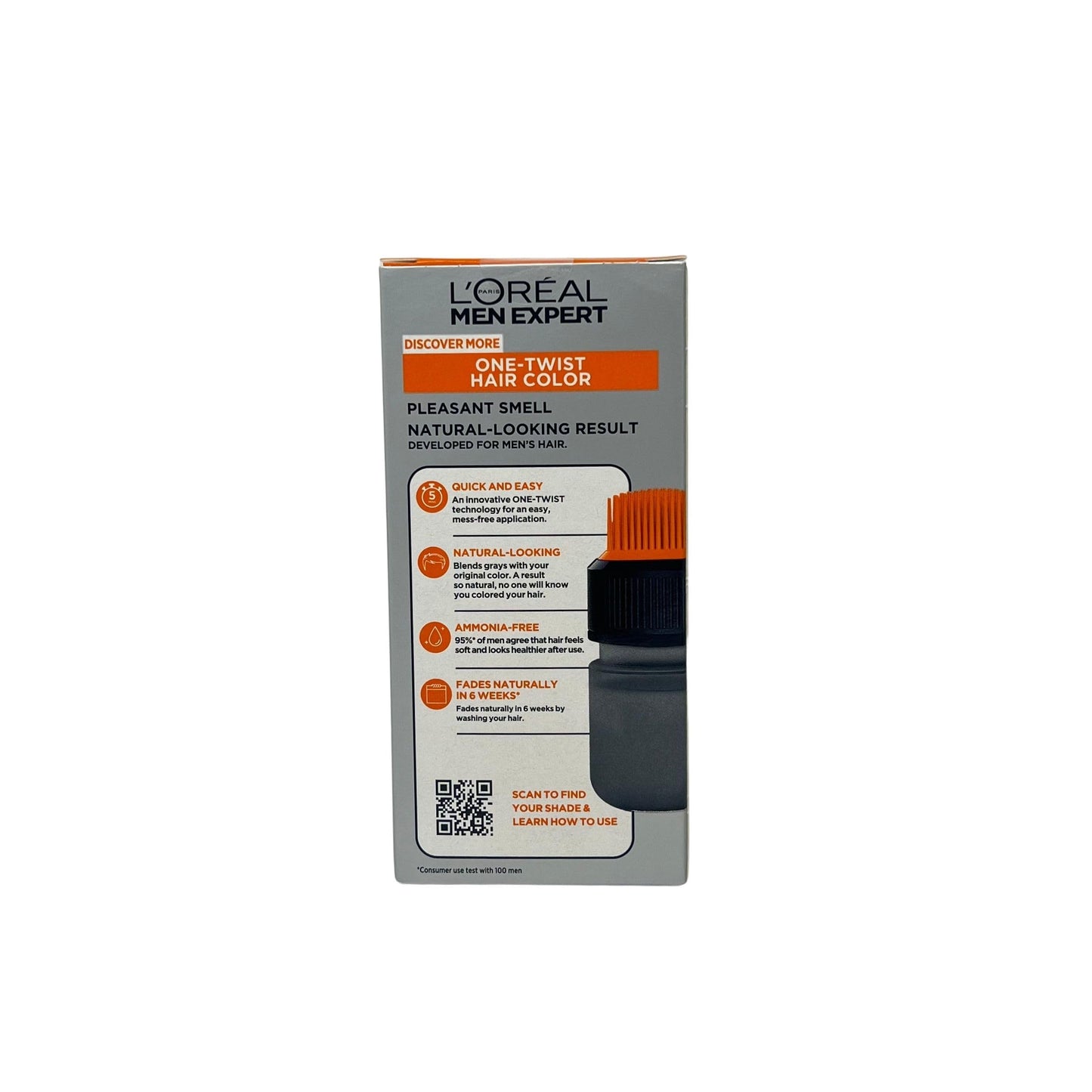 Light Slate Gray L’Oreal Paris Men Expert One Twist Mess Free Permanent Hair Color, Mens Hair Dye to Cover Grays, Easy Mix Ammonia Free Application, Dark Brown 03, 2 Application Kit
