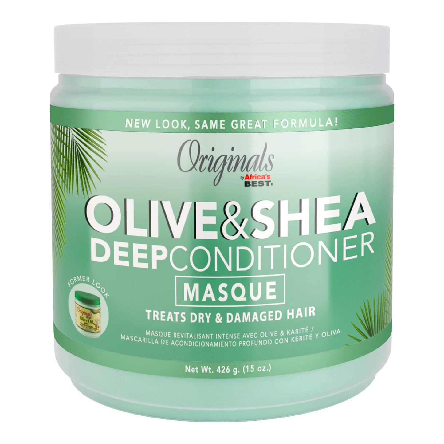 Gray Originals by Africa's Best Clean & Conditioned Bundle Includes Olive & Shea Shampoo, Olive & Shea Deep Conditioner, Olive & Shea Leave In Conditioner, Olive & Clove Oil Therapy
