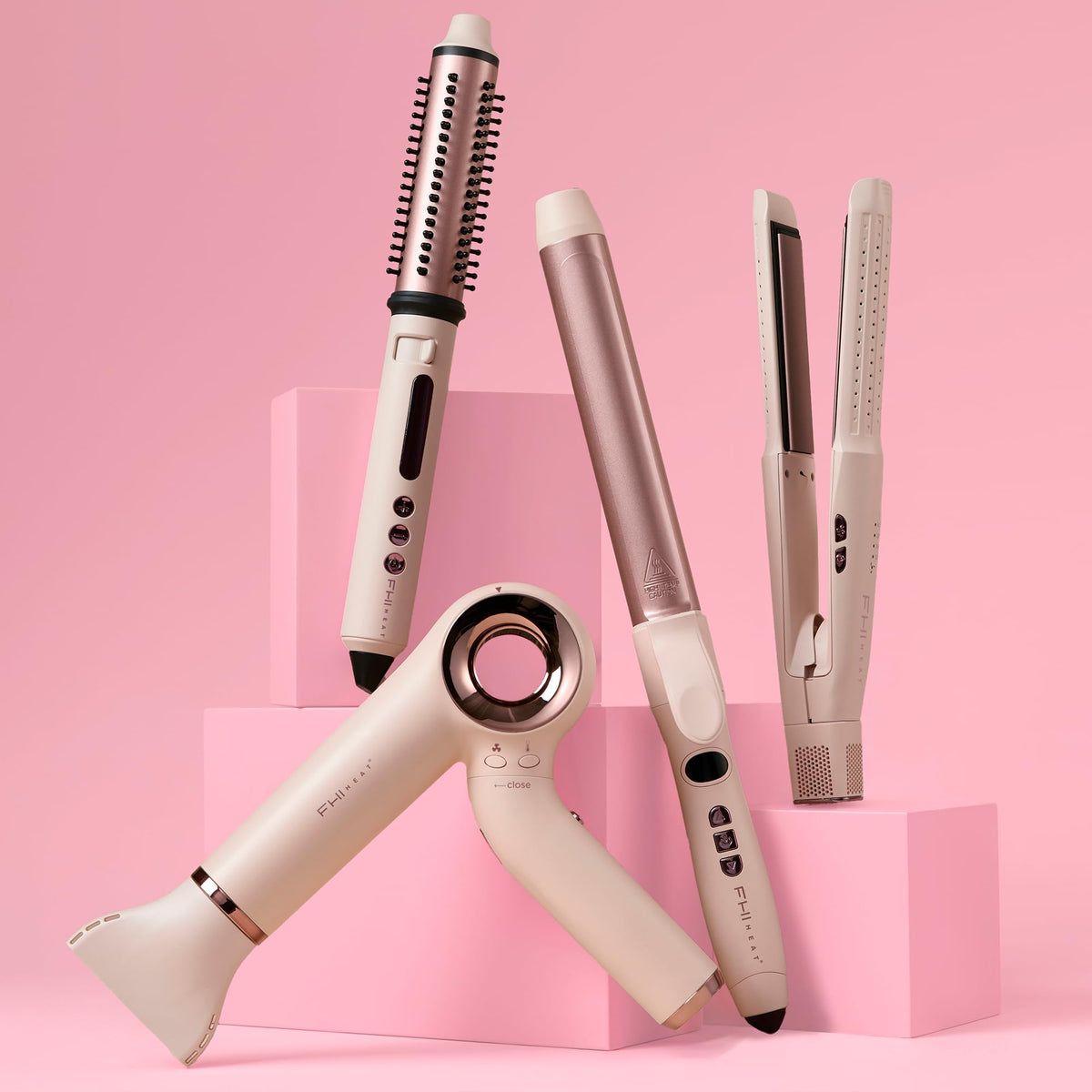 Light Pink FHI Heat AeroMax™ Style Dryer - Compact Foldable BLDC Hair Dryer