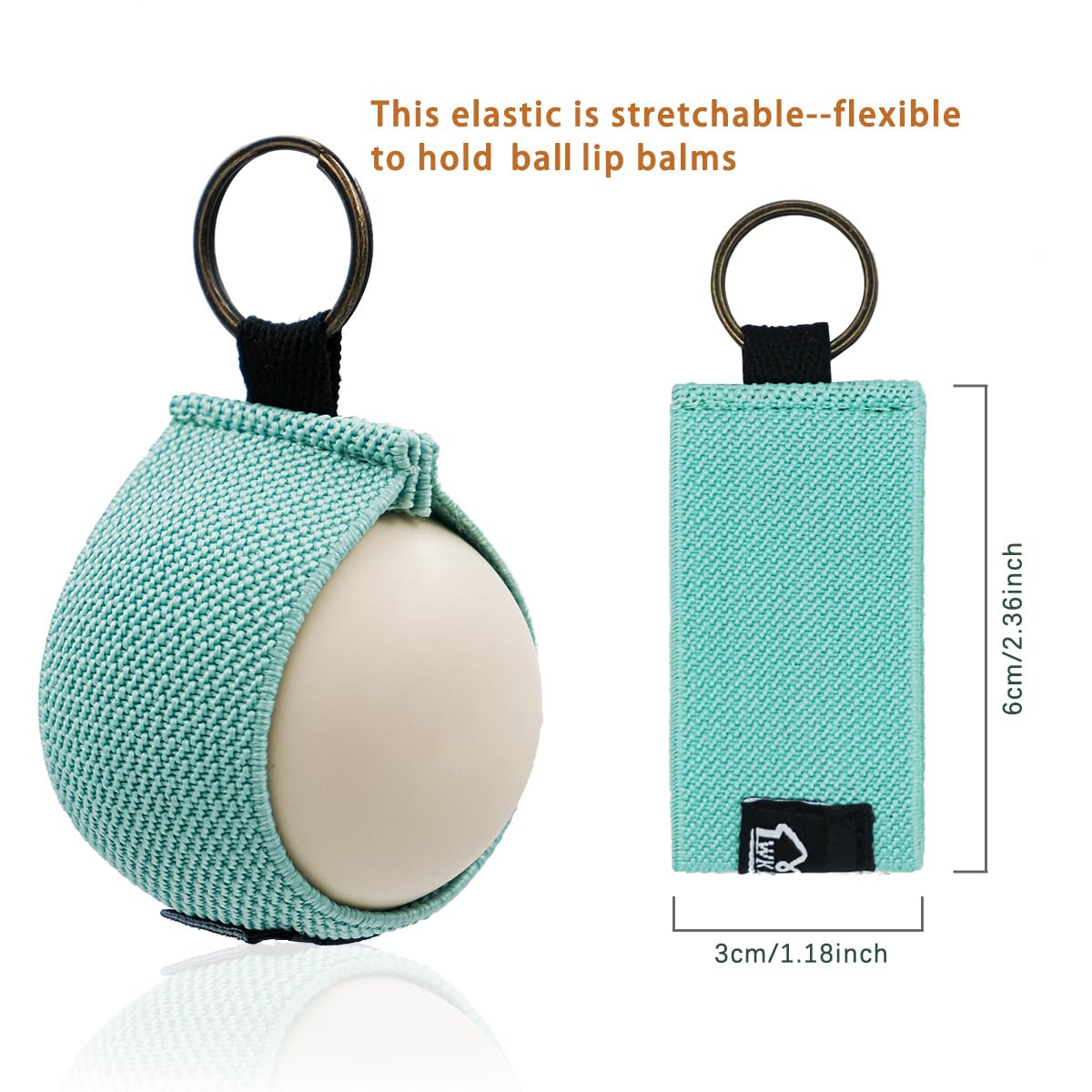 White Smoke WK IEASON Lip Balm Holder Keychain for LANEIGE, Summer Fridays, Small Christmas Gifts Stocking Stuffers for Teen Girls, Lip Gloss Holder Compatible With Chapstick, Burt's Bees Elastic Lipstick Holder