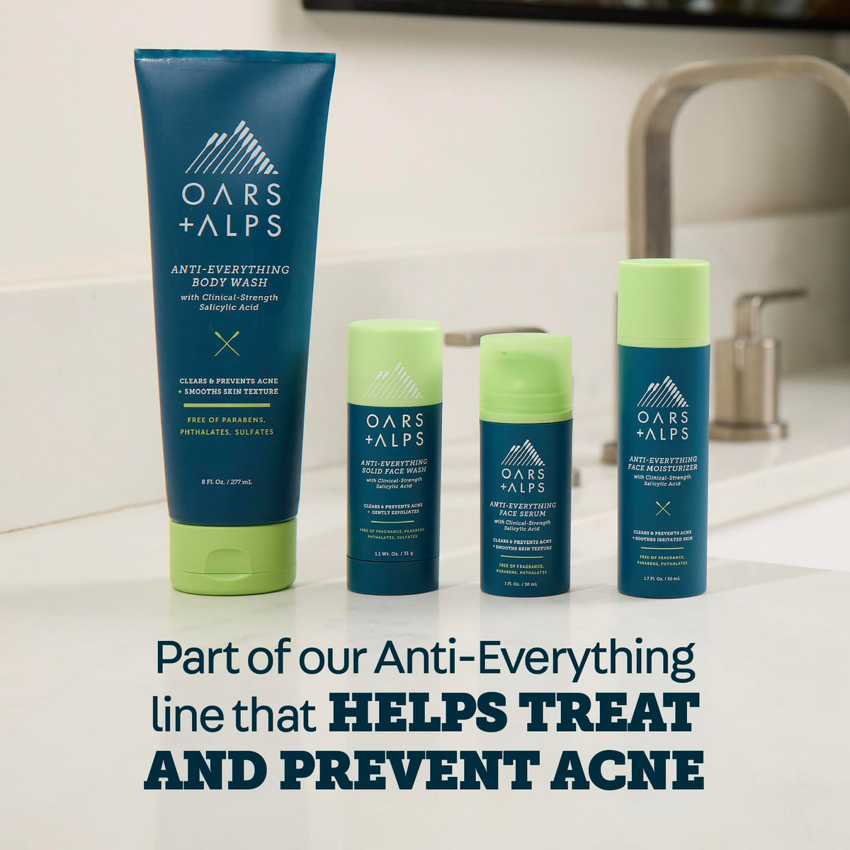 Light Gray Oars + Alps Anti-Acne Face Moisturizer, Lightweight, 1pk, 1.7 Fl Oz