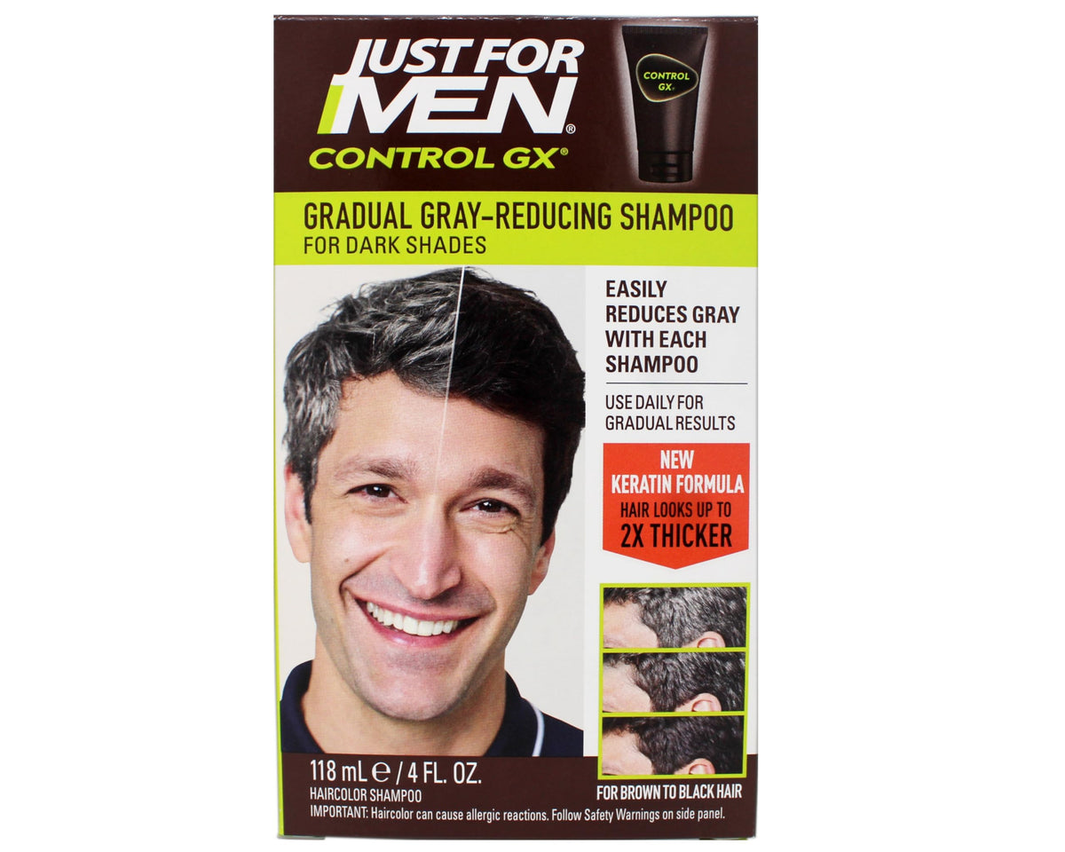 Lavender Just for Men Control GX Grey Reducing Shampoo, Gradual Hair Color, 4 fl oz