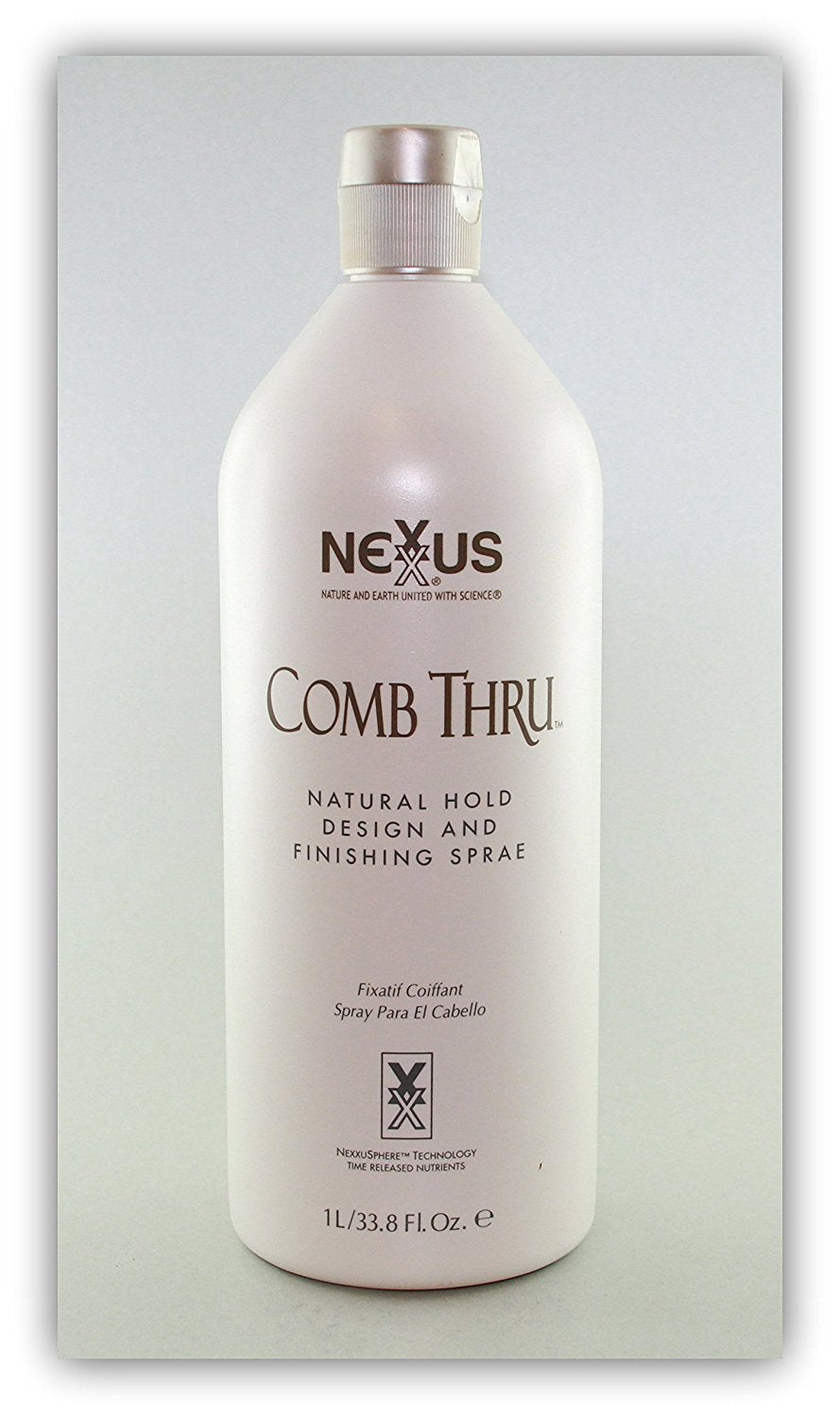 Light Gray Nexxus Comb Thru Natural Hold Design and Finishing Sprae (Spray), 13.5 Oz.