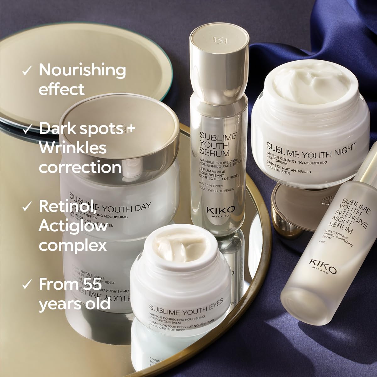 Dark Gray KIKO Milano Sublime Youth Day | Wrinkle Correcting And Nourishing Day Cream With Retinol - Spf 15