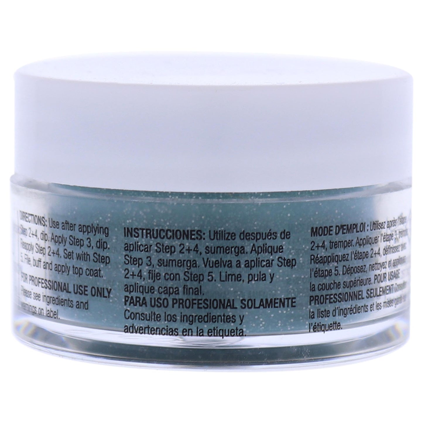 Light Gray Cuccio Green Glitter with Blue Undertones Dipping Powder 14g