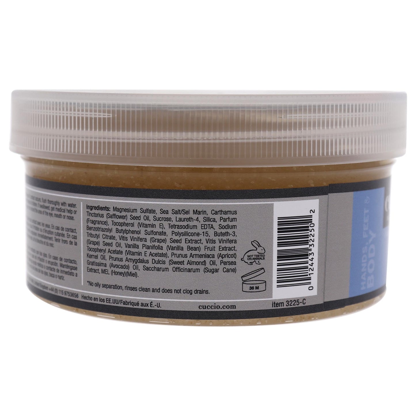 Dim Gray Cuccio Naturale Sea Salt Scrub - Gently Exfoliates To Remove Dead Skin Cells - Leaves Skin Supple, Radiant And Youthful Looking - Paraben And Cruelty Free - Vanilla Bean And Sugar - 19.5 Oz