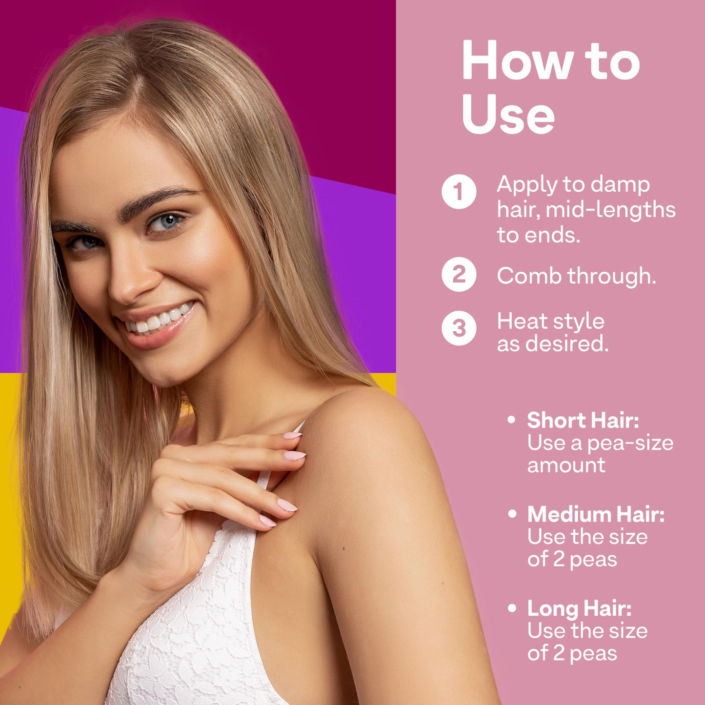 Rosy Brown Plush Locks Leave-in Smooth, Anti- Frizz Smoothing Lotion, Protects & Reduces Blow Dry Time, Controls Frizz & Adds Shine, Sulfate-Free, Vegan, 6.7fl oz