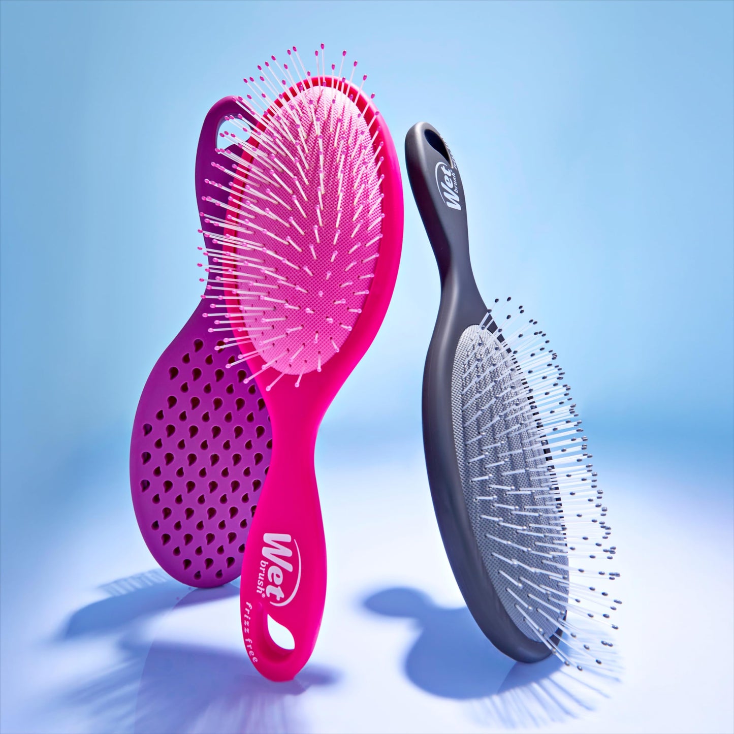 Light Blue Wet Brush Frizz-Free Detangler Brush with Ionic Technology, Purple, Provides Frizz Control, Reduces Static, and Smooths All Hair Types, Best For Dry Hair, Made for Women, Men & Kids