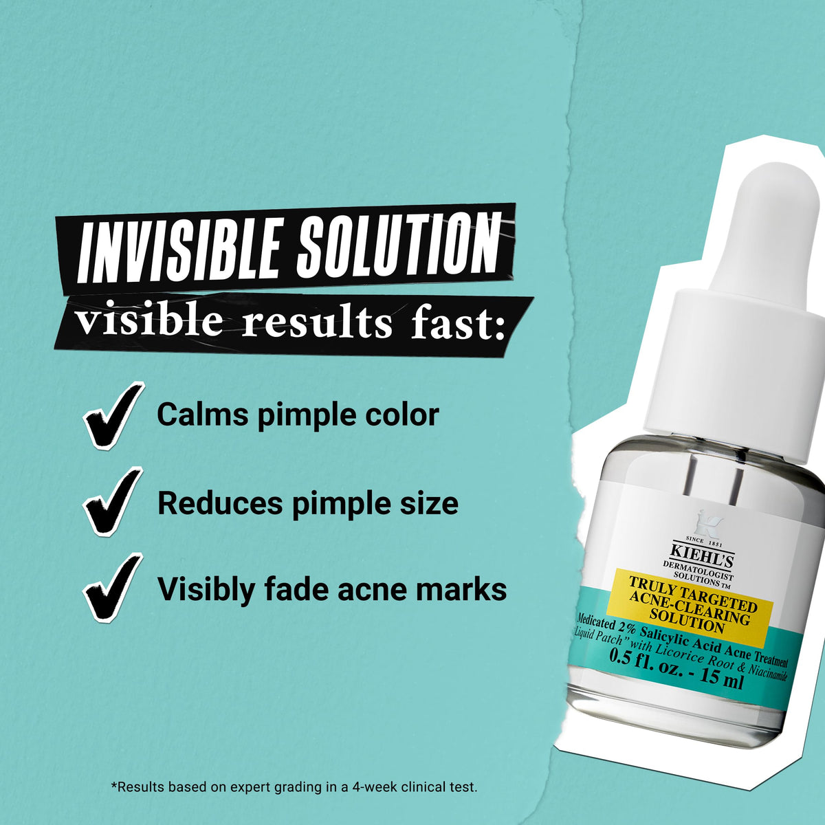 Medium Aquamarine Kiehl's - Acne-Clearing Pimple Patch - Fades Marks - 0.5 fl oz