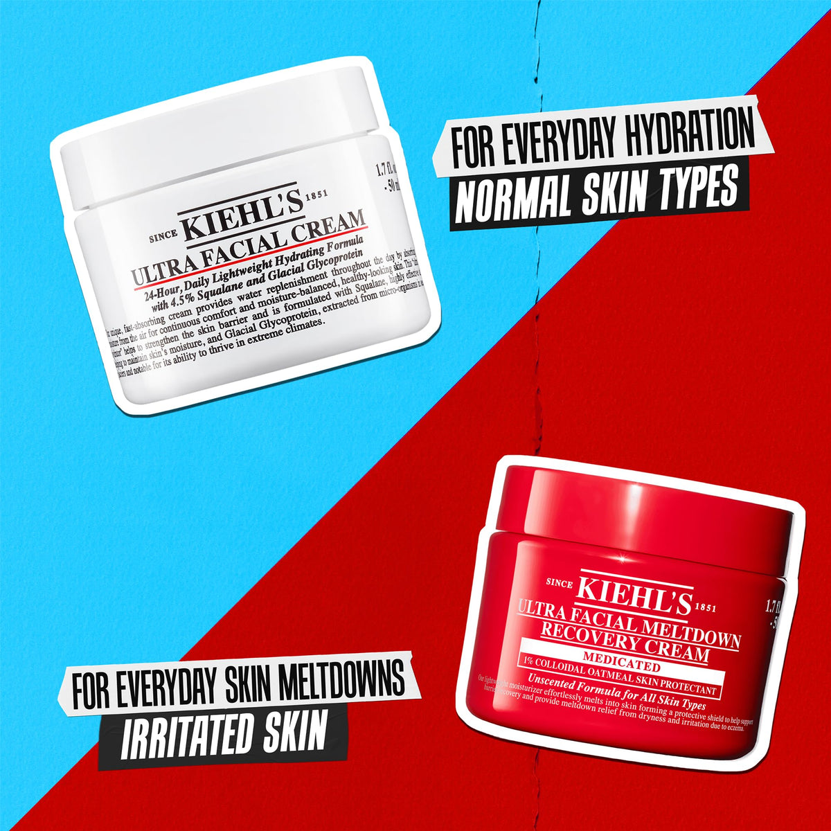 Deep Sky Blue Kiehl's - Ultra Facial Meltdown Recovery Barrier Cream, 1% Colloidal