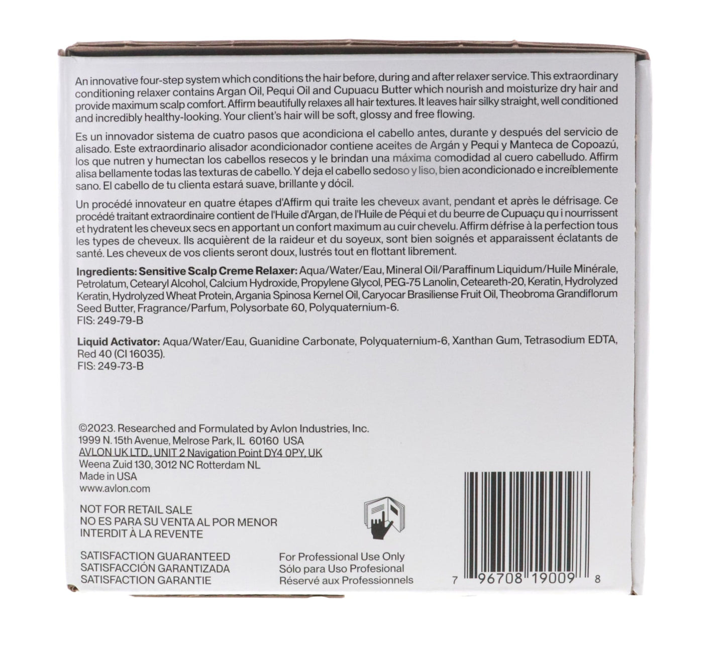 Light Gray AFFIRM CONDITIONING RELAXER SYSTEM SENSITIVE SCALP CREME RELAXER 9 APPLICATIONS by AVLON AFFIRM